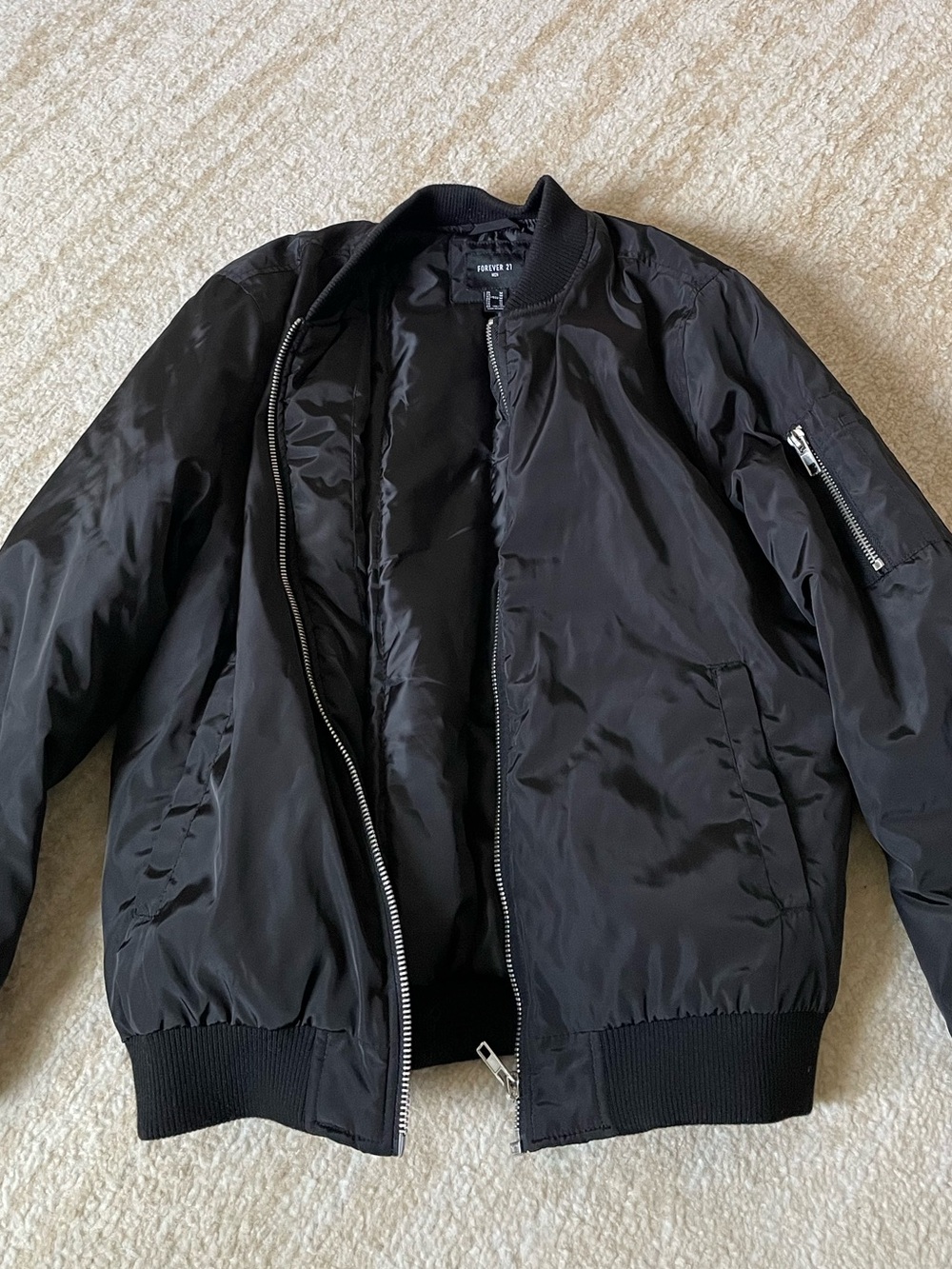 Forever 21 Black Bomber Jacket